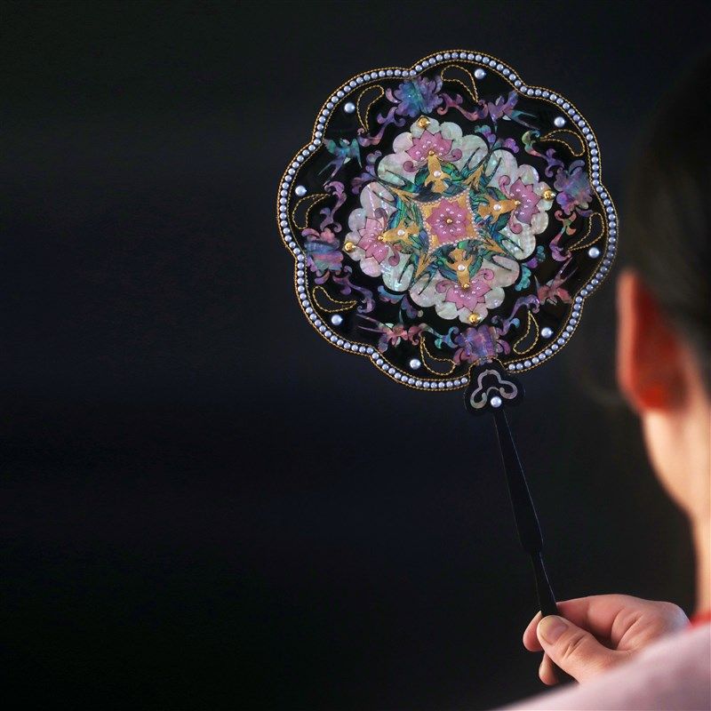 【桃花来瞭】做个团扇 手工螺钿DIY材料包 国风拍照道具,家居饰品,工艺扇/团扇/喜扇/折扇,淘宝优惠券,粉丝福利购,淘宝优惠卷