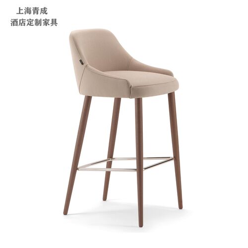 定制吧台椅高脚椅简约前台椅家用岛台椅展厅吧凳餐厅高凳酒店前台