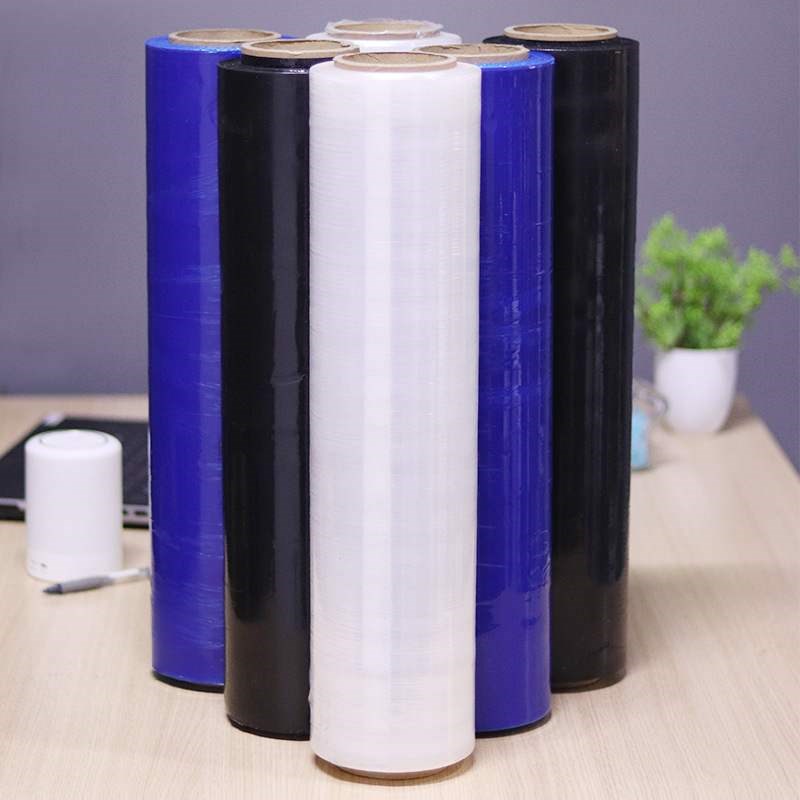 缠绕膜50cm快递打包薄膜工业塑料包装膜拉伸保鲜膜大卷380米