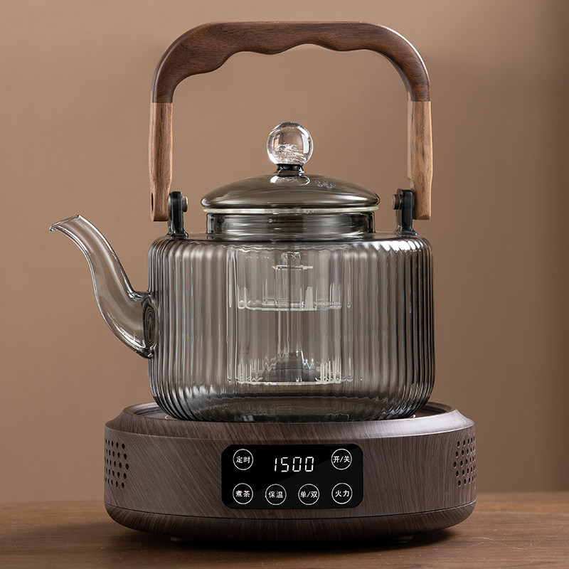 兴梵新款煮茶器全自动煮茶壶一体喷淋式玻璃养生壶茶具电陶炉套装