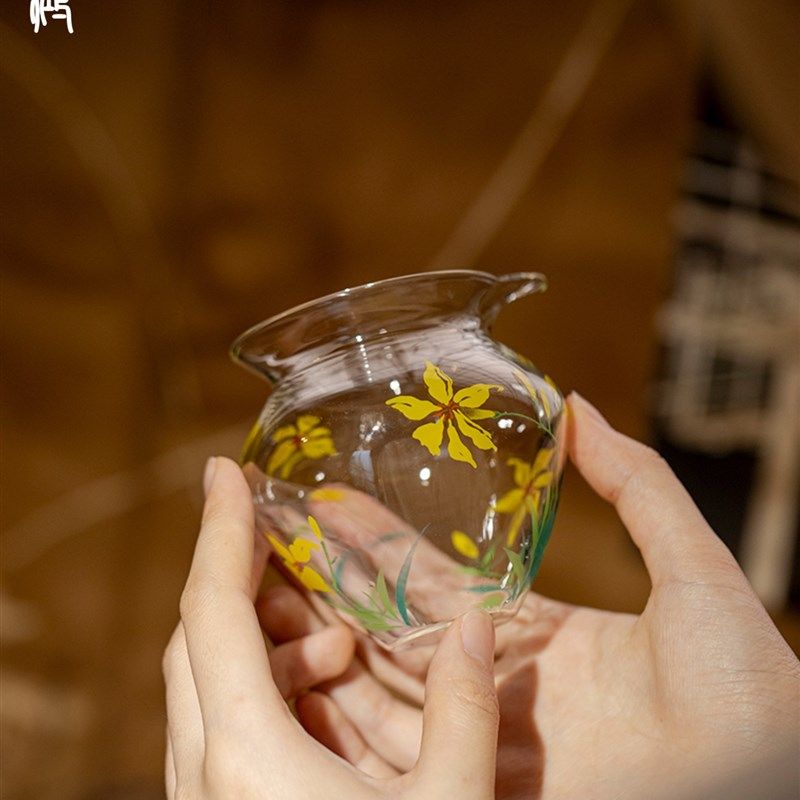 贵红2025新款女子特美交易会杯玻璃六房金兰茶道男杯分茶器,餐饮具,公道杯,淘宝优惠券,粉丝福利购,淘宝优惠卷