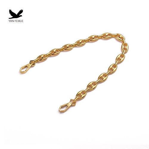 适用蔻家链条包包配件腋下手提装饰包带斜挎单买猪鼻子细纯铜包链