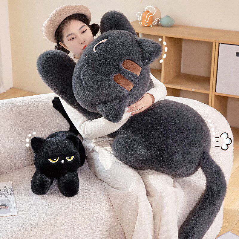 大型玩偶睡觉抱枕猫咪毛绒玩具夹腿F公仔沙发靠垫女生床上布娃娃