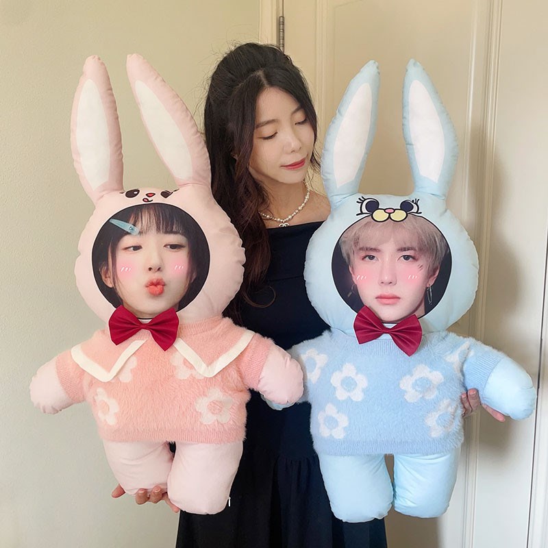 diy抱枕定制真人印照片立体人形七夕礼物玩偶娃娃U情侣生日公新品