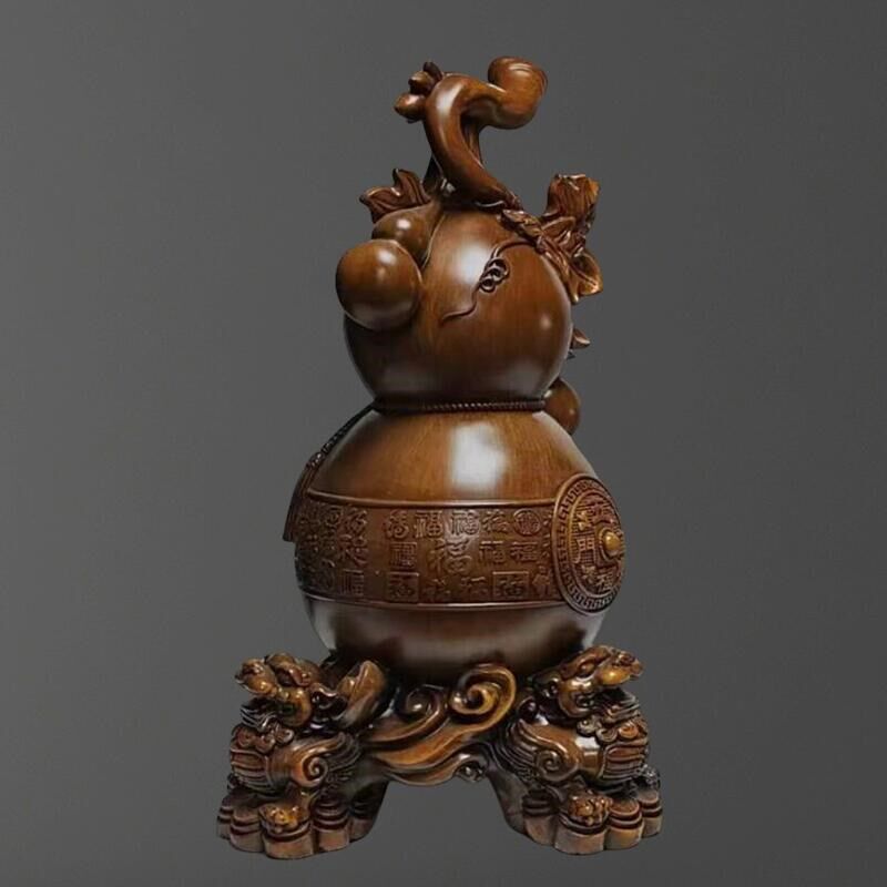 木制葫芦摆件葫芦工艺品摆件实木家居饰品客厅酒柜办公室摆设家用