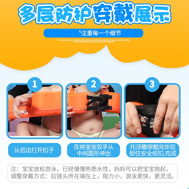 余今婴儿游泳圈0-3岁儿童宝宝学游泳装备腋下初学者脖圈新生卡通