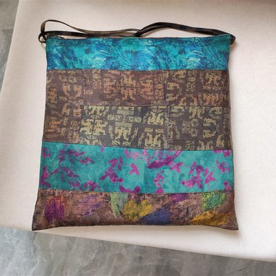 香云纱防滑坐垫套 椅垫套 手工制作 隐形拉链 40*40cm 单面不含芯