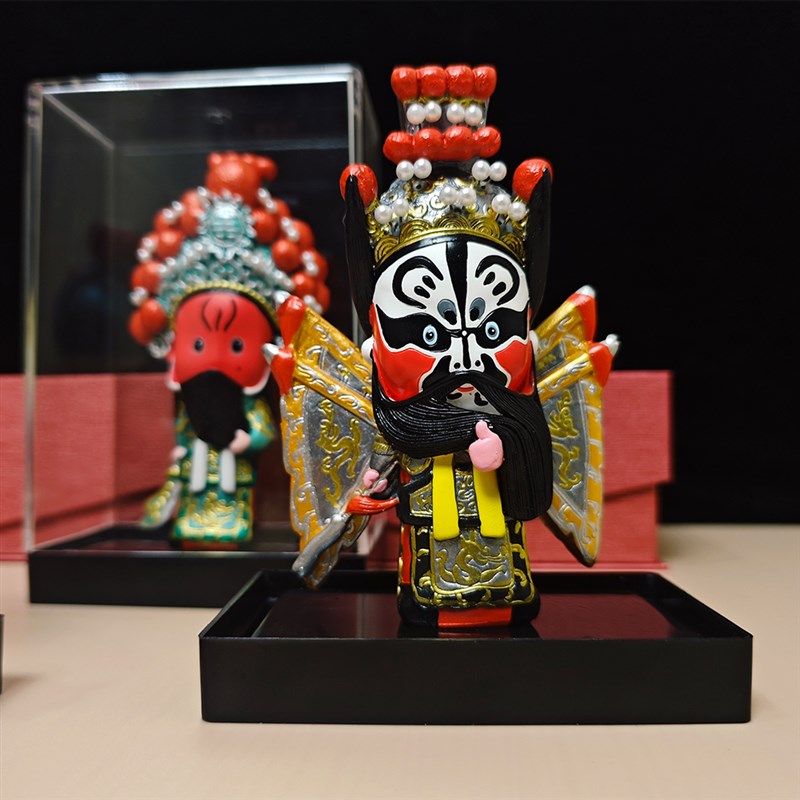 三国京剧人物摆件刘关张国粹家居装饰品中国特色纪念品出国送老外