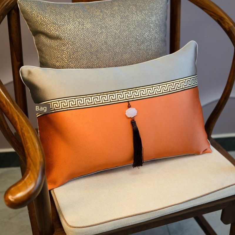 纯色中式风格靠垫中式风格扶手椅沙发靠背靠垫套橙色腰枕袋枕套,居家布艺,靠垫/抱枕,淘宝优惠券,粉丝福利购,淘宝优惠卷