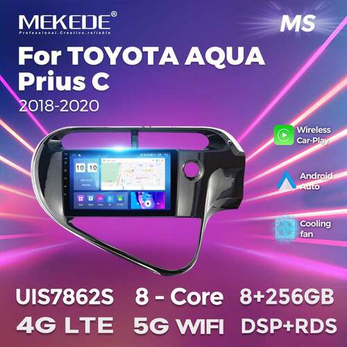 适用丰田Toyota Aqua 2018-2020款安卓大屏中控导航收音机8+256G