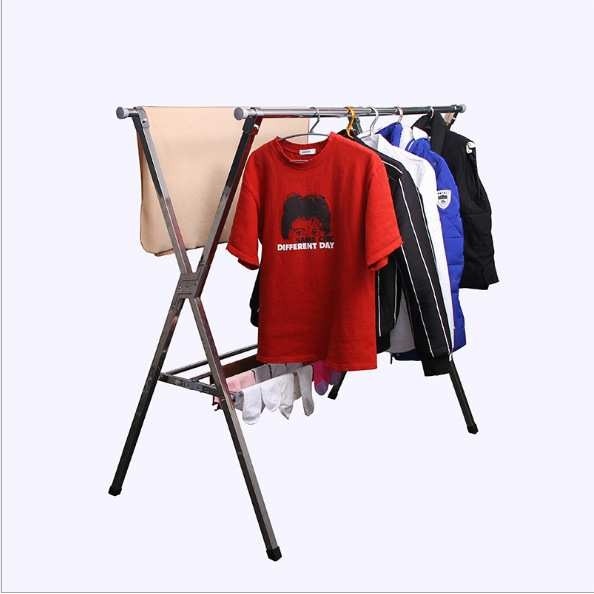 X型不锈钢晾衣架 室内阳台双杆带鞋架落地折叠多功能式晾衣架子,模玩/动漫/周边/娃圈三坑/桌游,模型制作工具/辅料耗材,淘宝优惠券,粉丝福利购,淘宝优惠卷