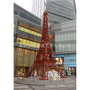 圣诞美陈装饰 专业厂家圣诞节场景布置圣诞藤条圣诞球圣诞树