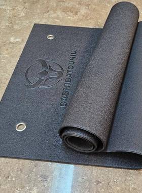 瑜伽垫PVC黑色高密度防滑青蛙男士健身垫橡胶挂墙瑜伽馆家用商用