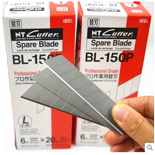 进口NTCUTTER大号美工刀片BL- 150P墙纸刀裁纸刀18mm宽介刀架