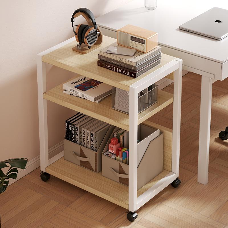 可移动打印机置物架办公室工位小推车多层收纳架文件整理主机托架