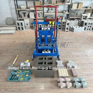 家用小型免烧砖机斜推式水泥空心砖机设备加宽移动混凝土砌块砖机