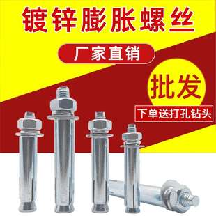 厂家直销镀锌国标膨胀螺丝整箱加长膨胀螺栓M6M8M10M12M14M16 M20