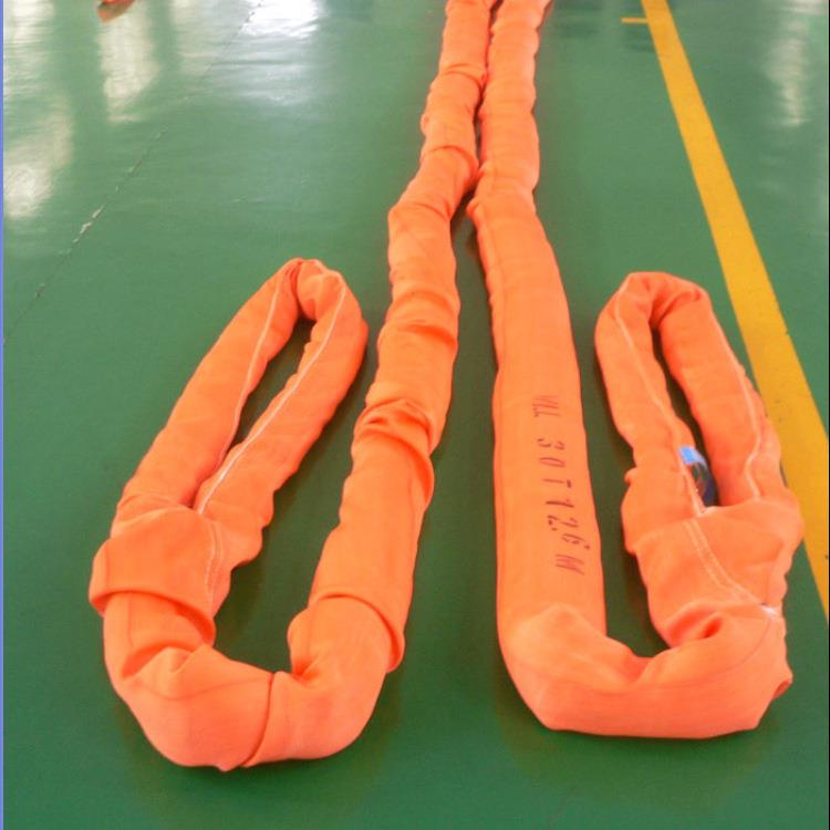 供应神州双扣柔性吊装带厂家直销 环眼 两头扣起重吊带