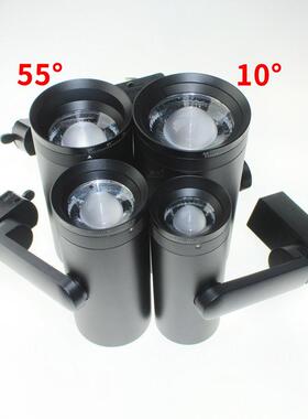 旋钮0-10V调光调色LED射灯博物馆美术馆照明10-55度调焦LED轨道灯