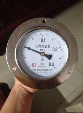 杭州东亚 雷尔达轴向带边压力表 Y100ZT -0.1-0.3MPA