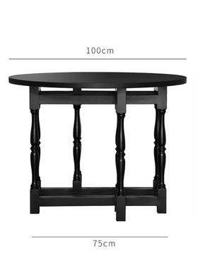 gy芥子法式玄关台极窄玄关桌实木边柜设计师半圆玄关柜入户走廊中