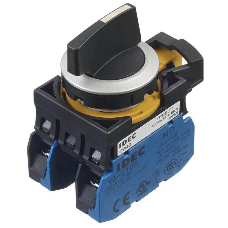 Idec三档旋钮CW4S自复位三位选择开关YW-E10R