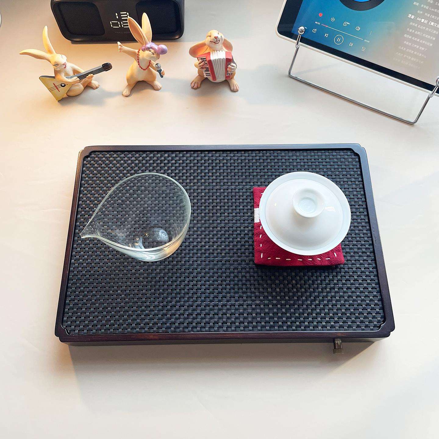 ⇞简约高颜值茶盘 家用小型储水竹茶盘 | 蓄水 文定茶盘 [山有雾]