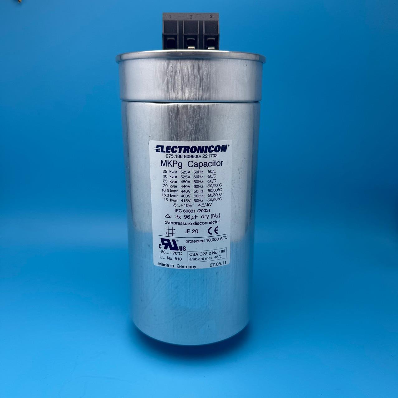 ELECTRONICON 275.186-809600/221702 3*96UF 525V 薄膜电容