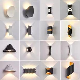 跨境壁灯防水户外外墙灯led庭院灯双头上下照仿古柱子射灯洗墙灯