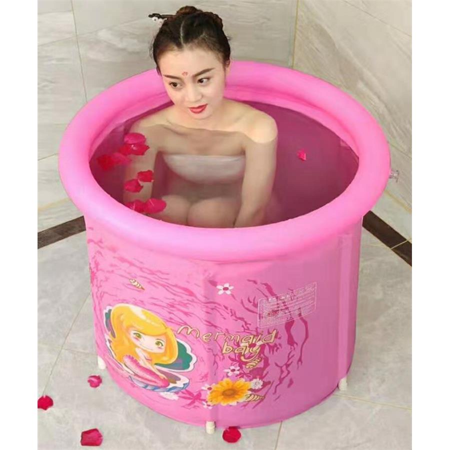 水美颜折叠泡澡桶儿童成人夹棉浴桶家用加厚沐浴桶直销充气浴缸盆