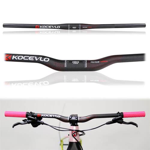 KOCEVLO HB02自行车车把3K碳纤维山地车直把大燕把U型把 31.8口径