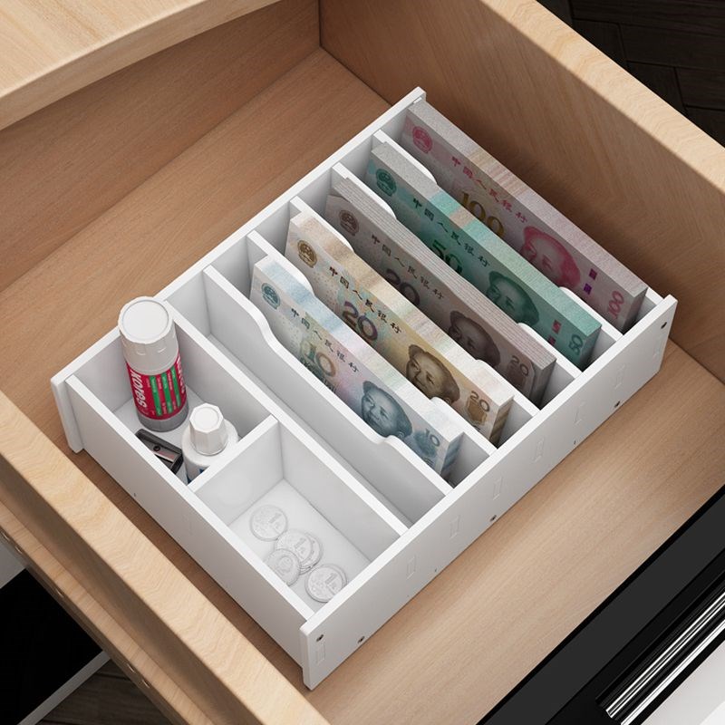 桌面零钱收纳盒财务钱币收纳盒纸币收银抽屉整理架U收钱盒子零钱