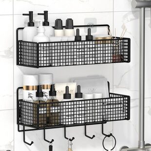 洗手间洗漱台子厕所浴室收纳架墙上浴室卫生间置物架壁挂式免打孔