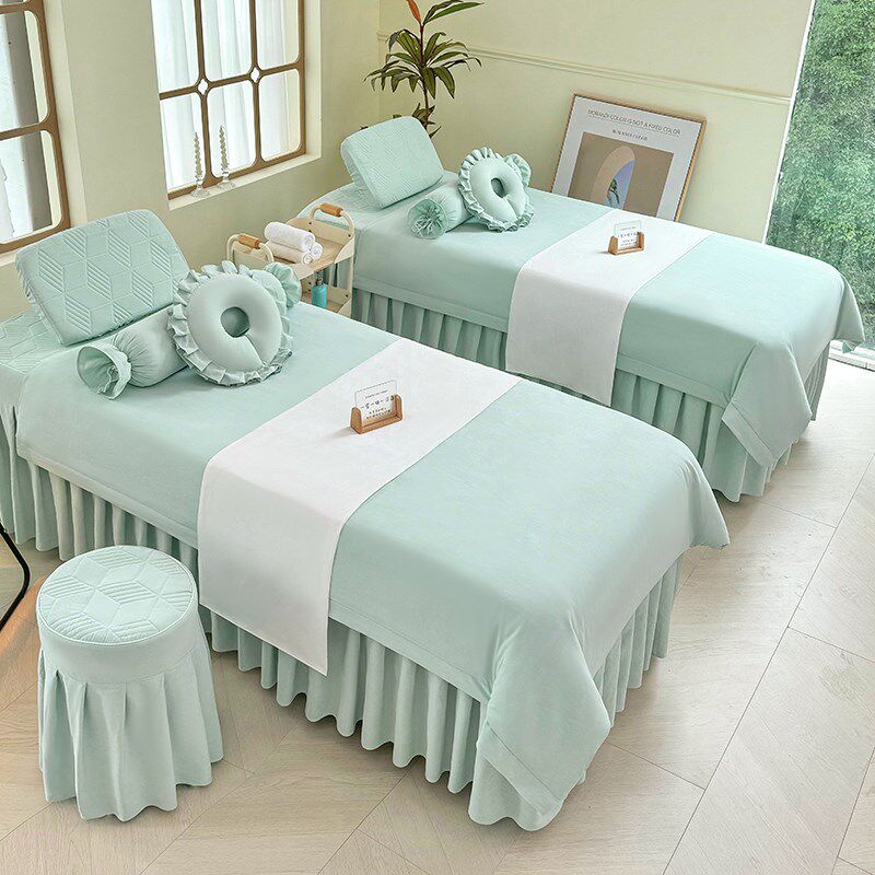 新款美容床罩四件套高档轻奢美容院专用按摩美容美体X床套四季通