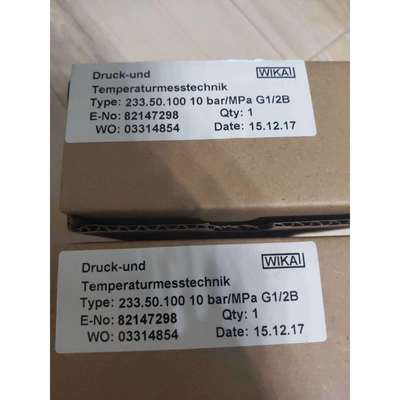 威卡wika压力表233.50.100 10bar/mpa，不锈钢材质，抗震耐腐蚀