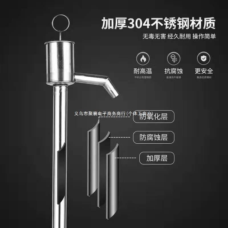 304不锈钢油抽大号手动吸水器200L升油桶抽油泵耐腐蚀手提式