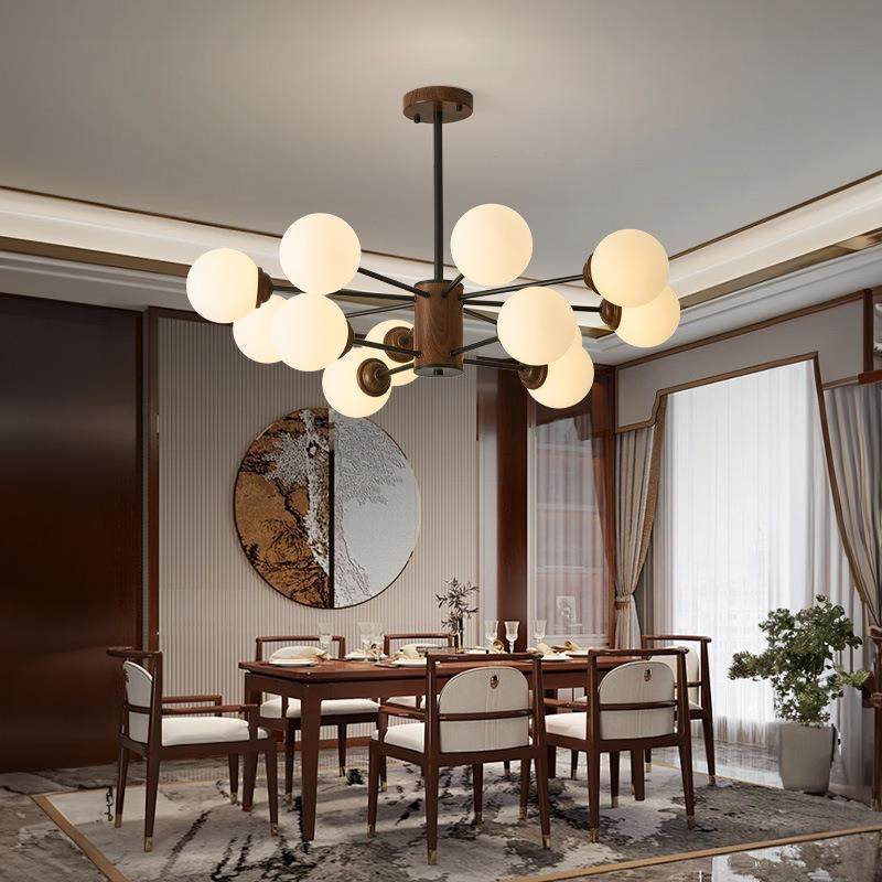 北欧创意客厅吊灯奶白玻璃个性艺术餐厅卧室铁艺分子魔豆服装店灯,家装灯饰光源,智能吊灯,淘宝优惠券,粉丝福利购,淘宝优惠卷