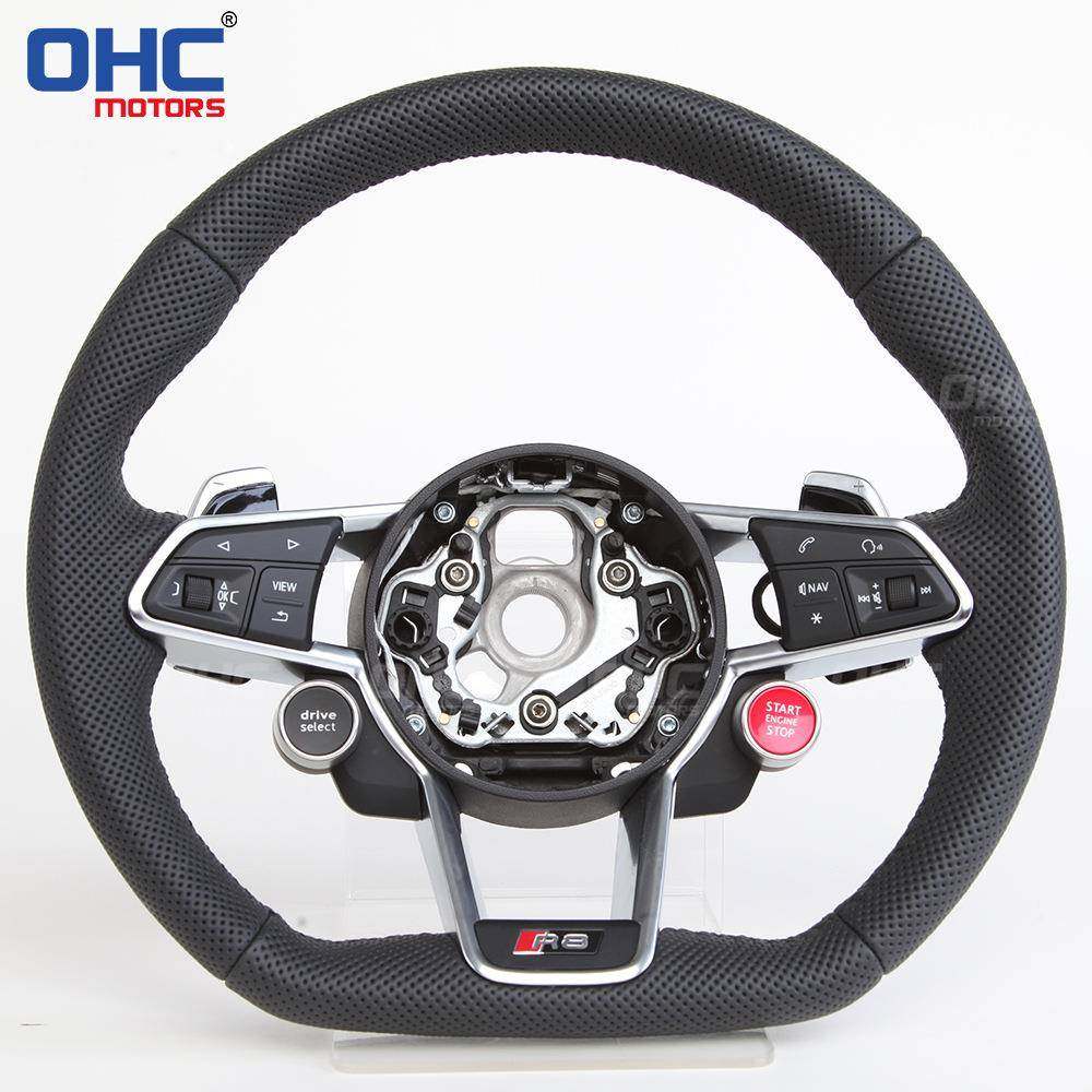 适用于奥迪RS5 Sportback R8 RS6 RS7 RS3打孔皮汽车改装方向盘