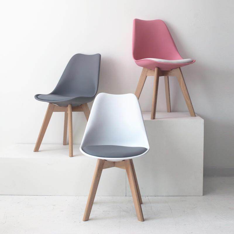 现代简约餐椅家用化妆靠背凳子伊姆斯北欧洽谈办公椅子实木书桌椅