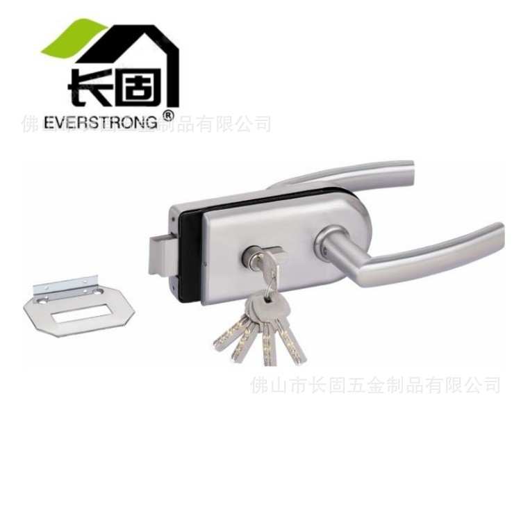 长固ST-G017单门玻璃门锁 不锈钢玻璃门锁  工程配套五金