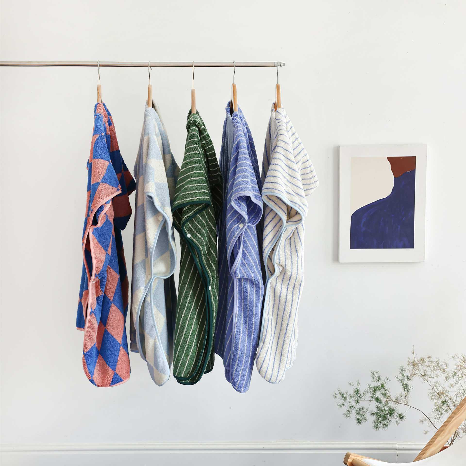 A类儿童吸水斗篷浴室儿童斗篷色织条纹菱格全棉亲子款浴巾斗篷,模玩/动漫/周边/娃圈三坑/桌游,模型制作工具/辅料耗材,淘宝优惠券,粉丝福利购,淘宝优惠卷