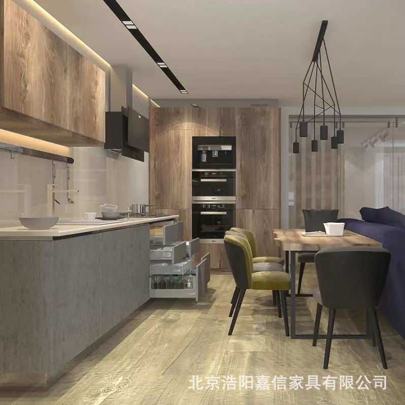 北京源头厂家全屋定制爱格板U702门板露水河柜体石英石台面橱柜