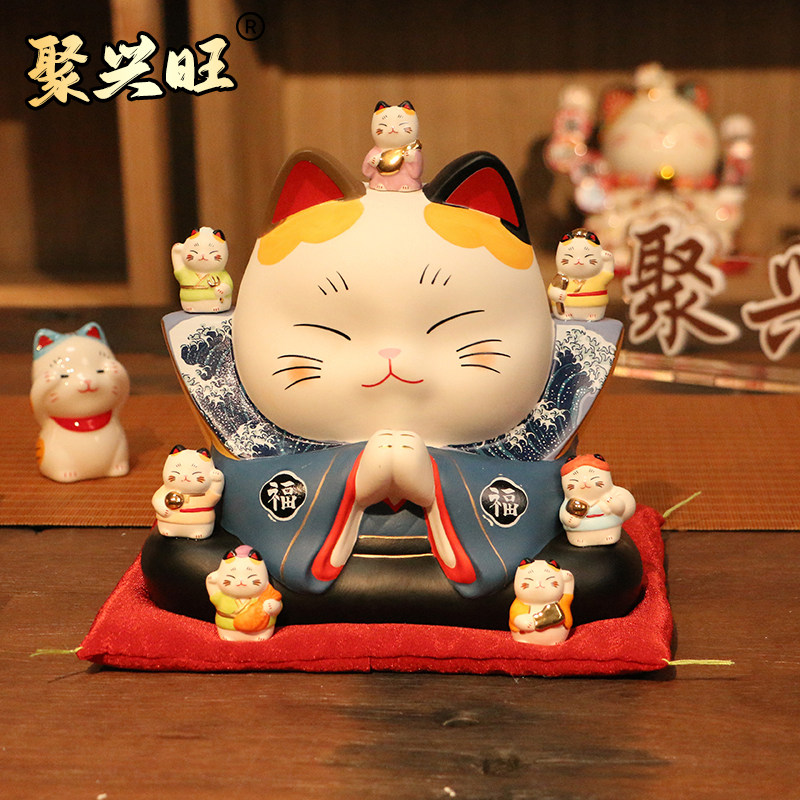 招财猫乔迁客厅加大码陶瓷摆件储蓄罐开业礼物特大号发财猫存钱罐,家居饰品,桌面摆件,淘宝优惠券,粉丝福利购,淘宝优惠卷