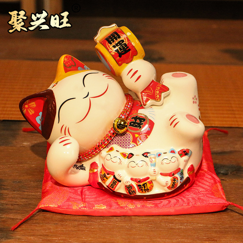 招财猫乔迁客厅加大码陶瓷摆件储蓄罐开业礼物特大号发财猫存钱罐,家居饰品,桌面摆件,淘宝优惠券,粉丝福利购,淘宝优惠卷