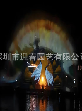 新型大型水幕电影水幕喷泉2万流明水幕投影水上全息投影安装