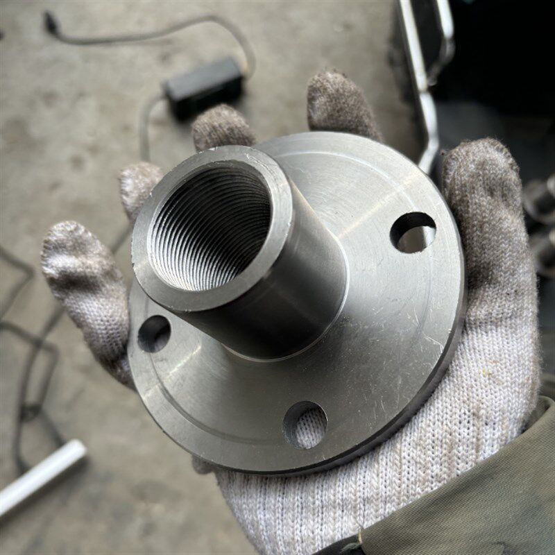 油缸转接头对接丝口法兰气缸头油C缸螺丝扣链接座数控车法兰定制