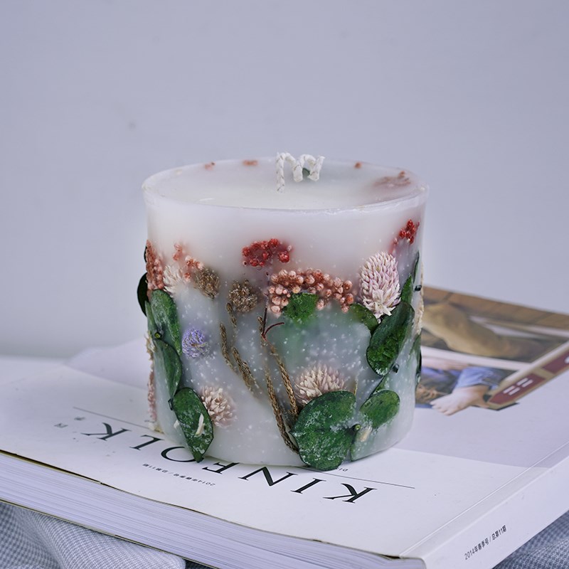 youkali16手作植物干花朵香薰蜡烛H高级感送礼浪漫烛光晚餐香氛大