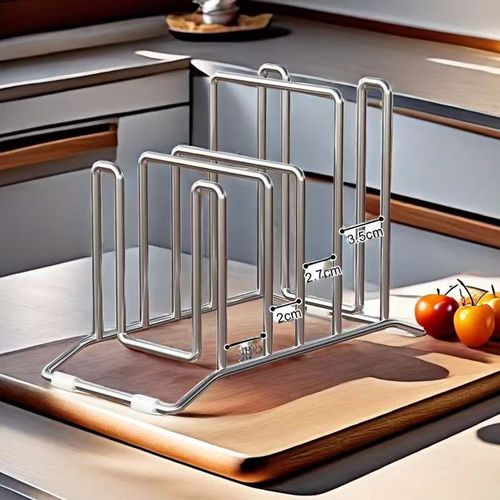 菜板放置b架304不锈钢砧板架子多功能锅盖架子案板支架厨房置物架