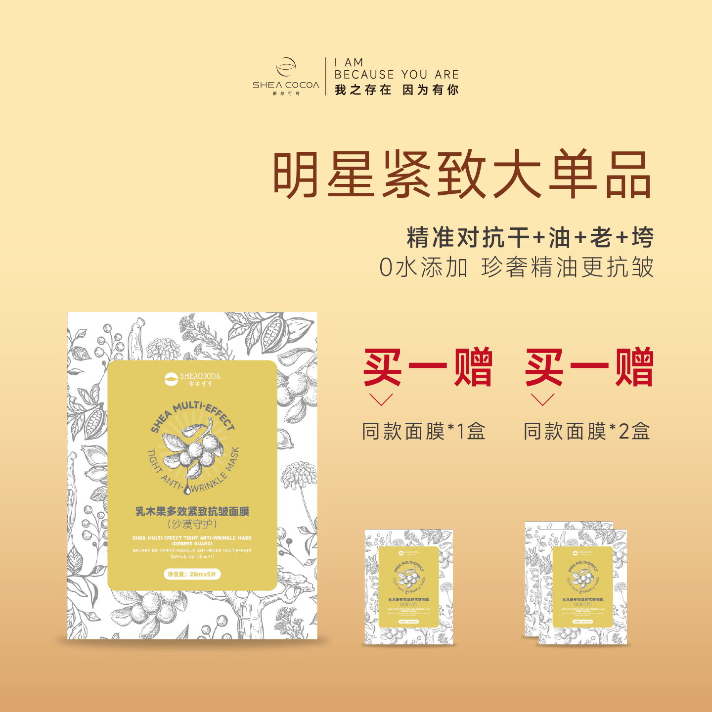 希尔可可乳木果面膜贴片式