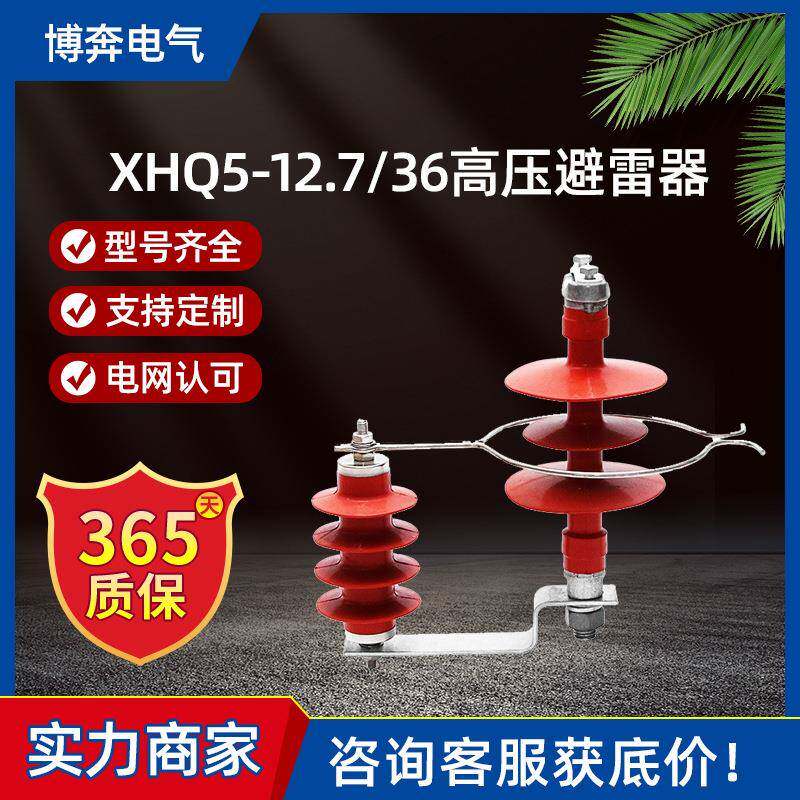 XHQ5-12.7/36过电压保护器架空线路绝缘子穿刺型10KV氧化锌避雷器